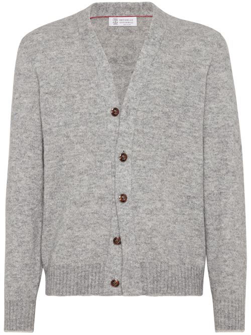 Cardigan in maglia grigia Brunello Cucinelli | MSO706806CEW58